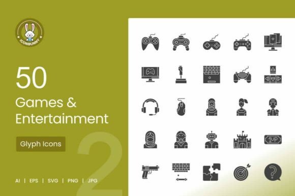 50 Games Entertainment Glyph Icons Review