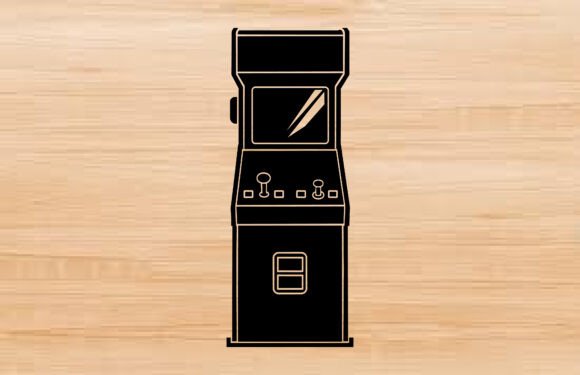 Arcade Machine SVG Clipart Silhouette Graphics Freebies Review