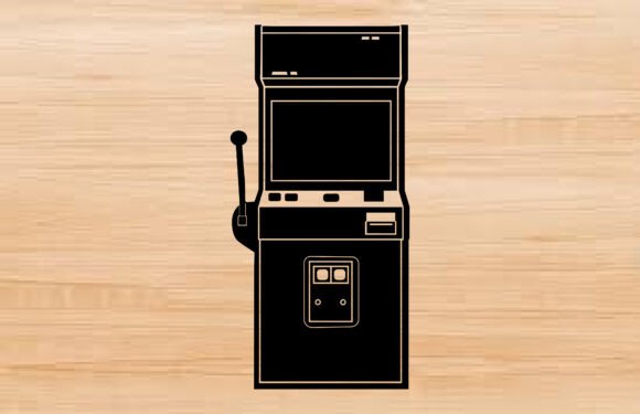Arcade Machine Vector SVG Silhouette: A Review for Graphics & Illustrations