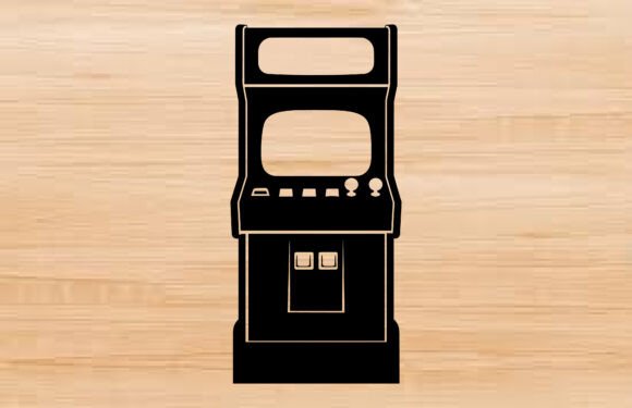 Arcade Silhouette Clipart SVG Vector for Graphics and Illustrations