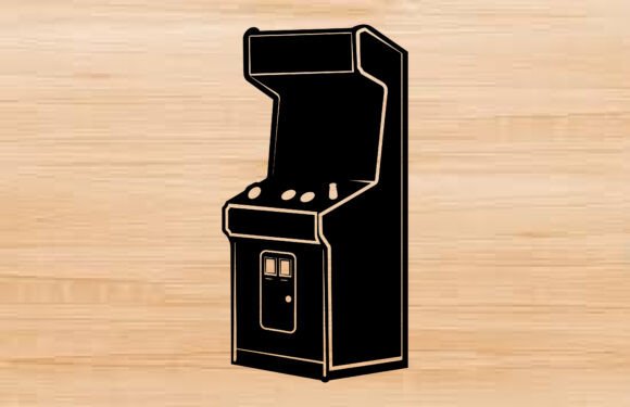 Arcade Silhouette Vector SVG Clipart for Graphics and Illustrations
