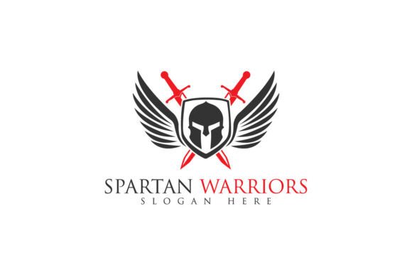 Creative Spartan Warrior Logo Design for Local Business Branding