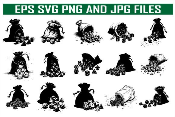 Dice Shape Silhouette Vector Collection: Graphics & Illustrations Review