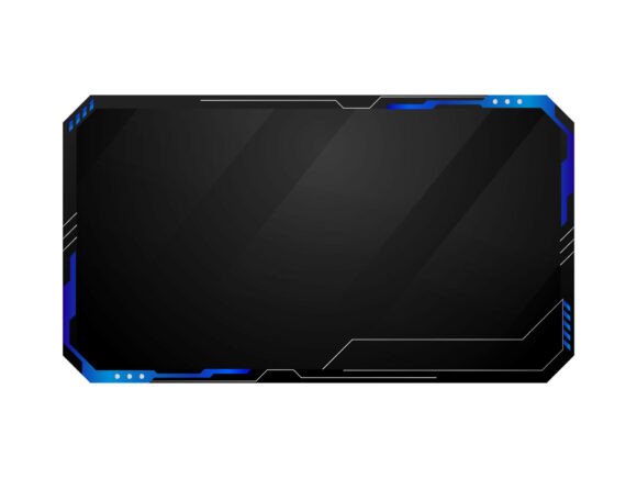 Futuristic Gaming Screen and Border Graphics