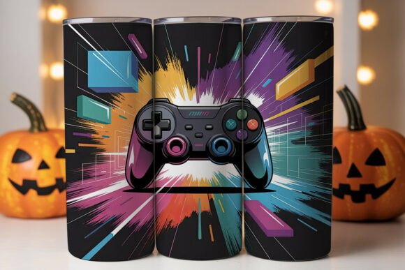 Gaming Controller 20oz Tumbler Wrap Graphics