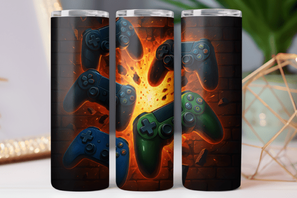 Gaming Tumbler Wrap Skinny Png 20oz Art - Freebie Graphics Review