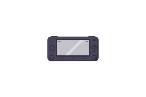Handheld Gaming Console in Minimalistic Graphics