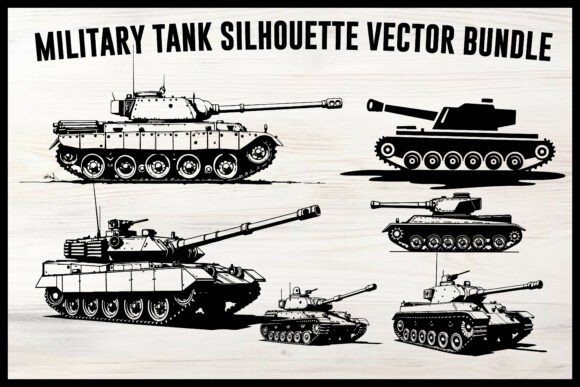 Military Tank Silhouette Vector Set Review
