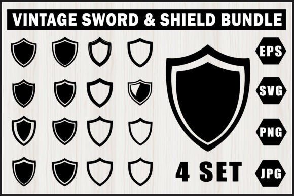 Minimal Shield Vector Badge Set: Essential Graphics for Logos
