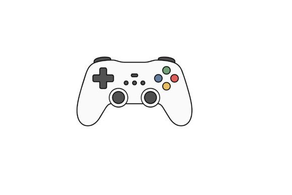 Video Game Controller Vector Illustration for Web and Print