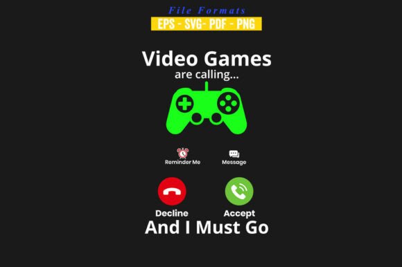 Video Games Are Calling Funny Typograph Graphics