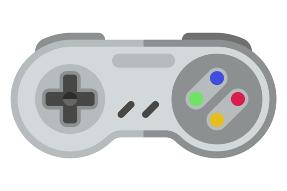 Videogame Controller Color Icon. Gaming Graphics
